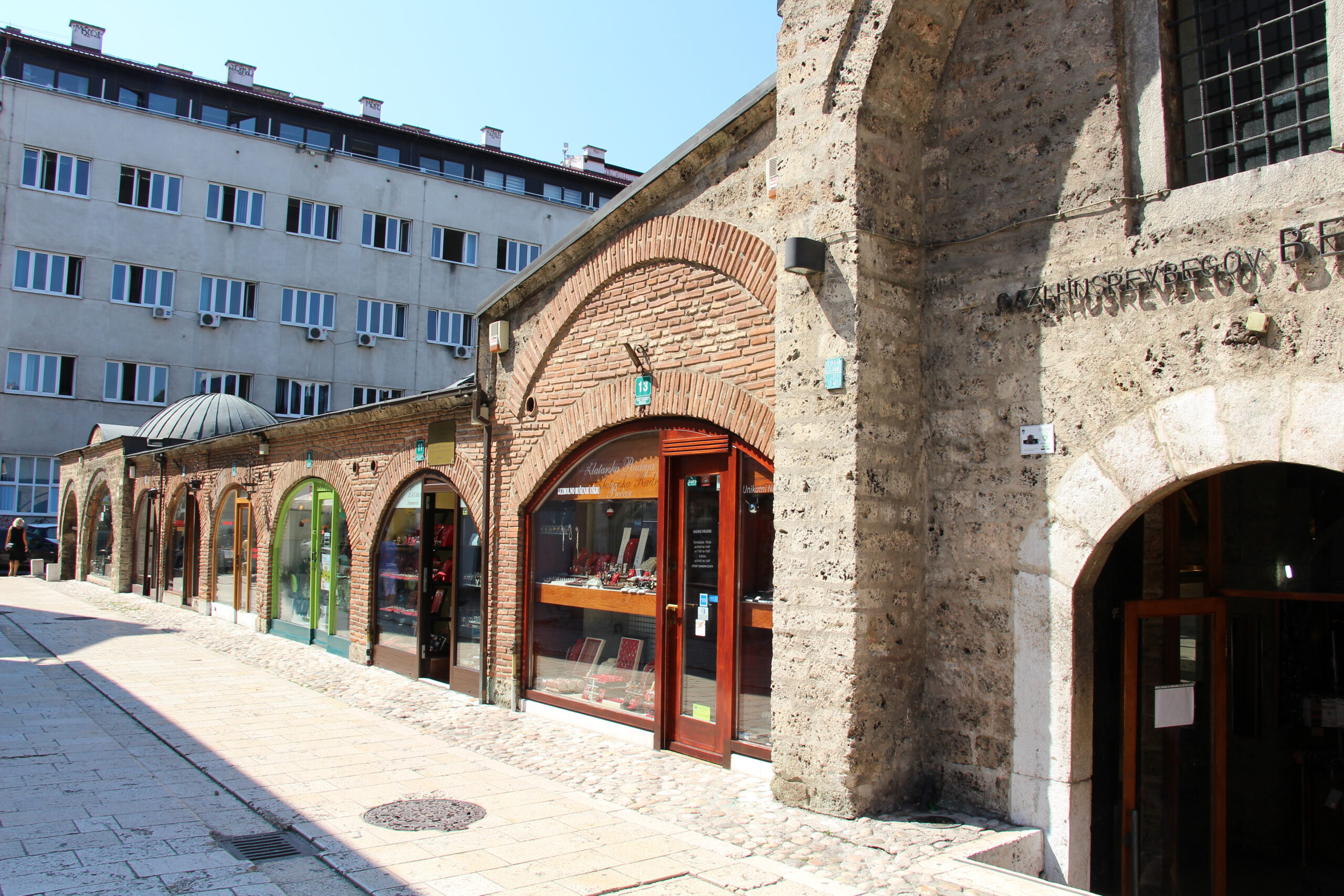 Historic covered marketplace built as part of the Gazi Husrev Beg endowment