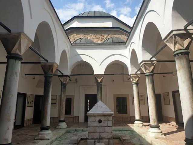 Courtyard of the Gazi Husrev-Beg complex in Sarajevo