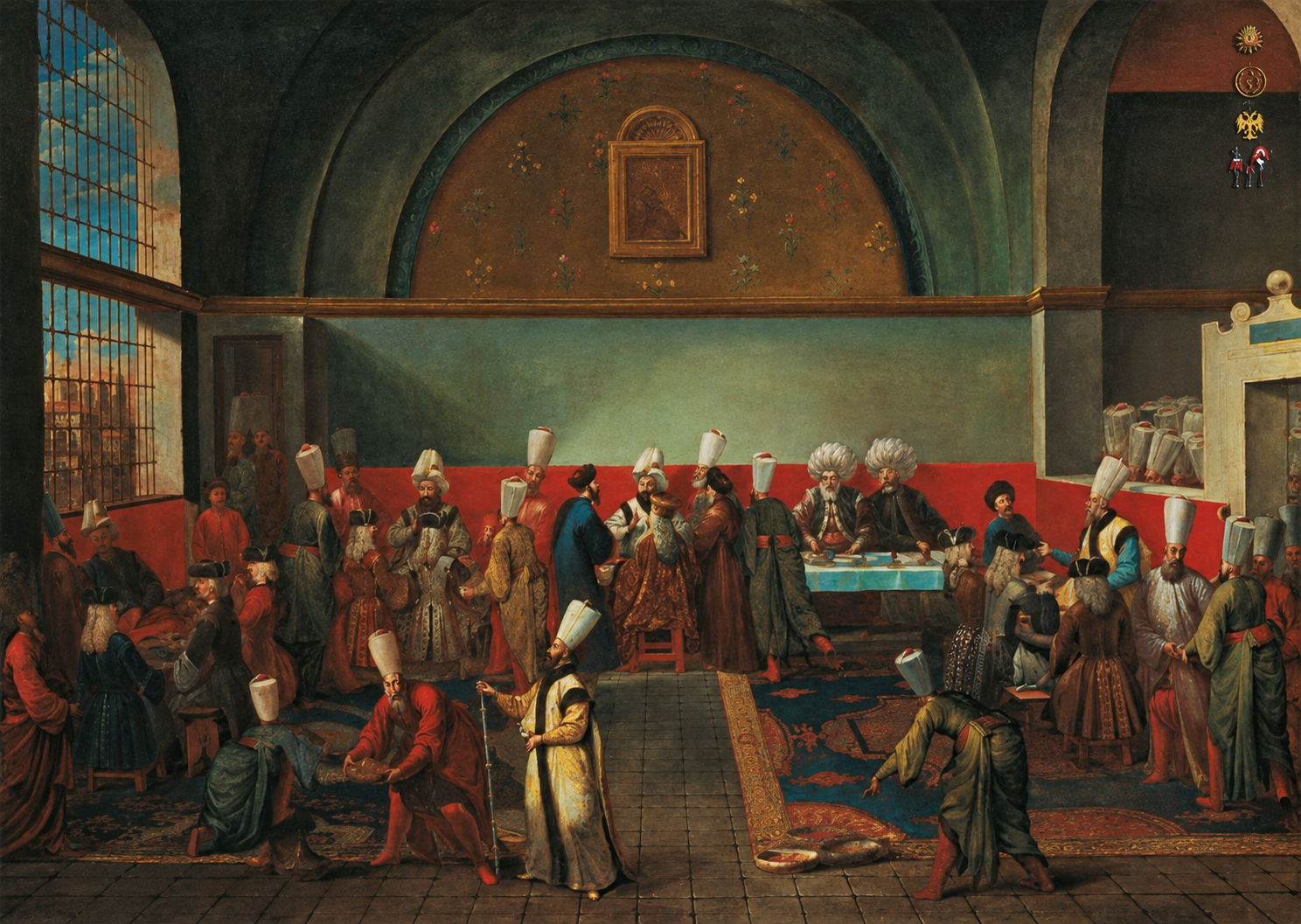 An Ottoman gathering in a communal hall